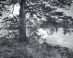 松树在水面上 作者 洛维斯·科林斯（Lovis Corinth）